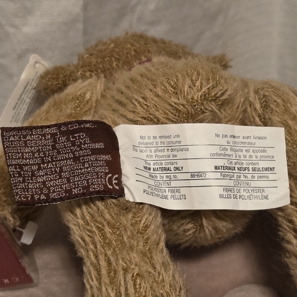 BEAR (RUSS) CRABTREE & EVELYN/MOHAIR COLLECTION/VINTAGE& LTD. ED. W/TAG - Picture 8 of 8